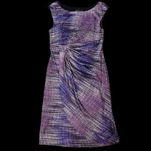 Purple/Magenta Metallic Shimmer Sheath Dress